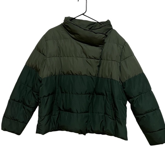 Summersalt Colorblock Eco Puffer Coat Size XL Olive and Eden - Picture 4 of 11